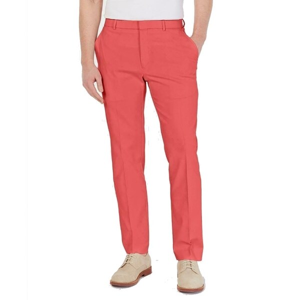 Tommy Hilfiger Mens Pants Red Size 38x29 Twill Modern Fit Chino Stretch. Opens flyout.