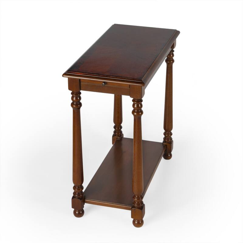 HomeRoots 24" Brown End Table With Shelf - 12' X '24.25' X '24