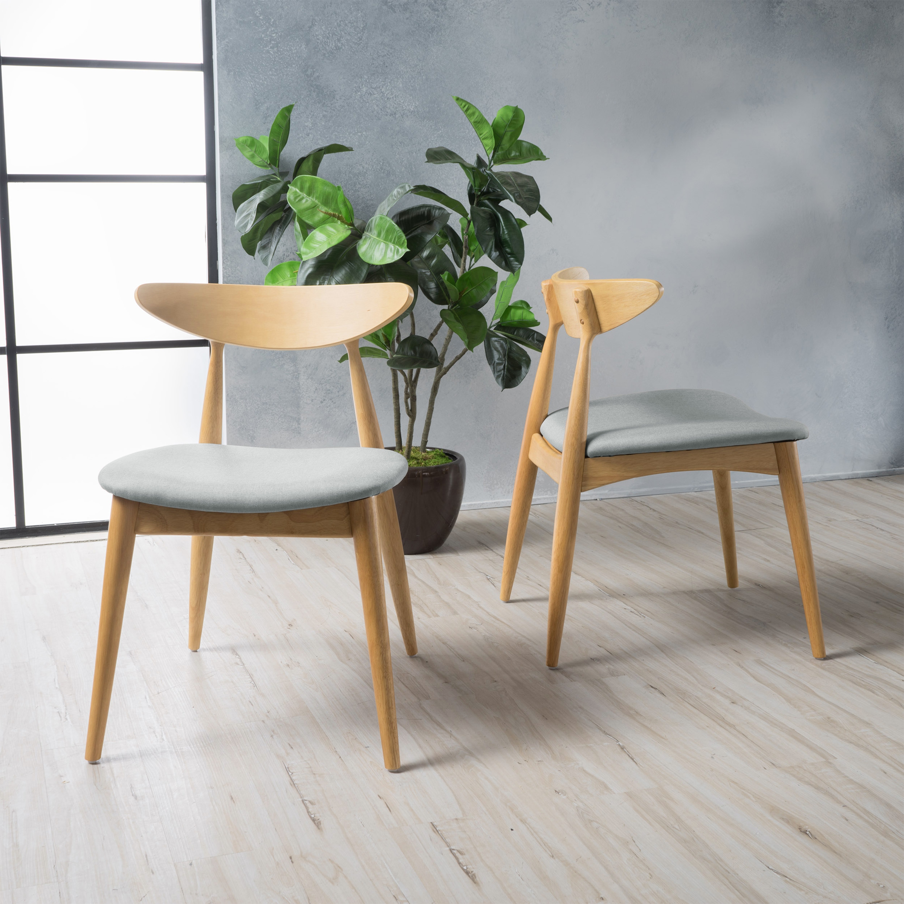 Barron Mid Century Modern Dining Chairs Set of 2 by Christopher Knight Home 22.50 W x 19.75 L x 28.75 H On Sale Bed Bath Beyond 19529740