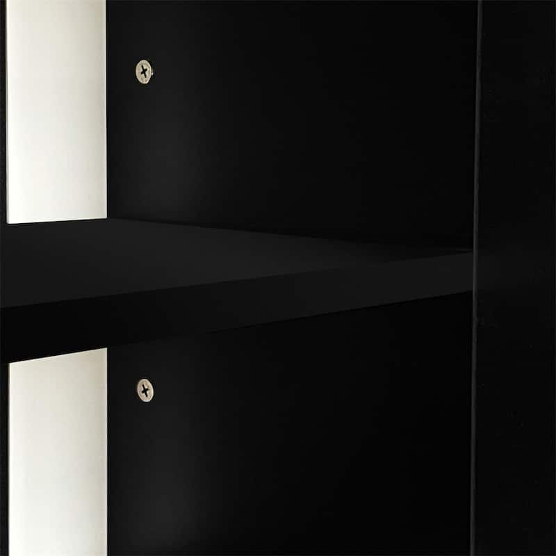 Modern TV Stand/High Gloss Entertainment Center with 2 Cabinets