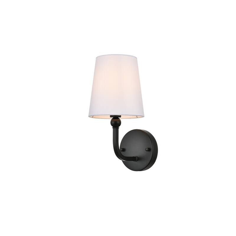Cole 1 Light Black and Clear Bath Sconce