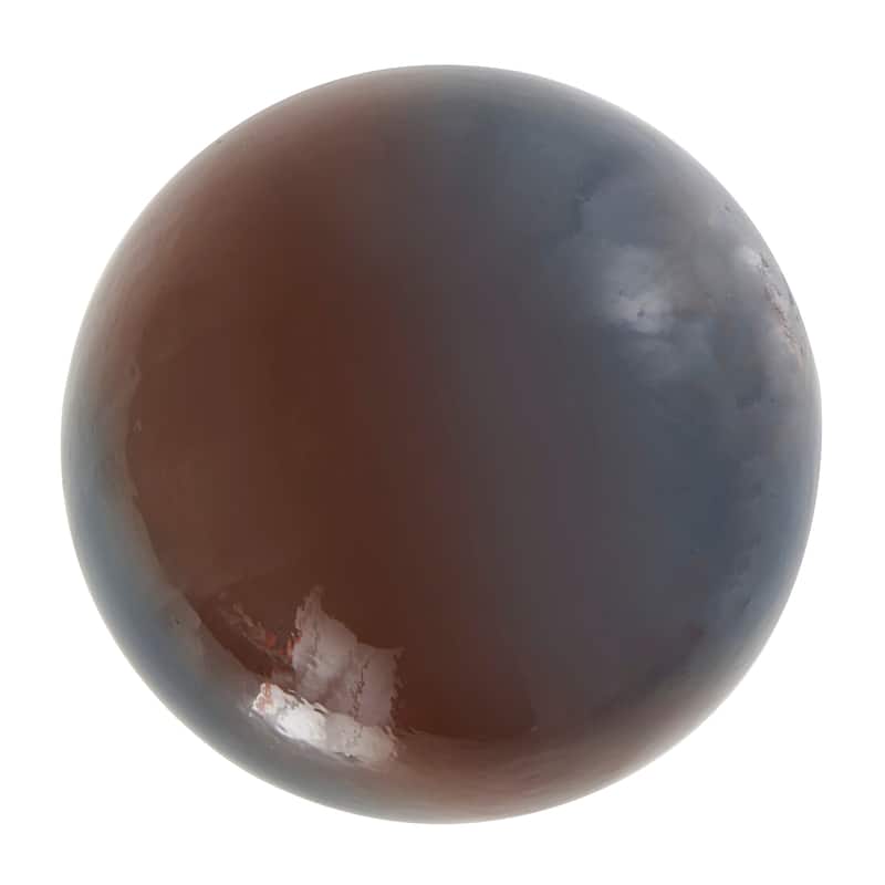 Black, Brown or White Plastic Decorative Ball Orbs & Vase Filler with Gold Stripe or Blue Accents (Set of 3)