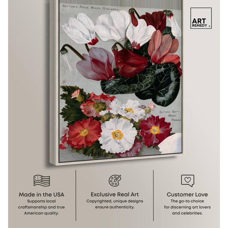 Cyclamens Canvas by Art Remedy