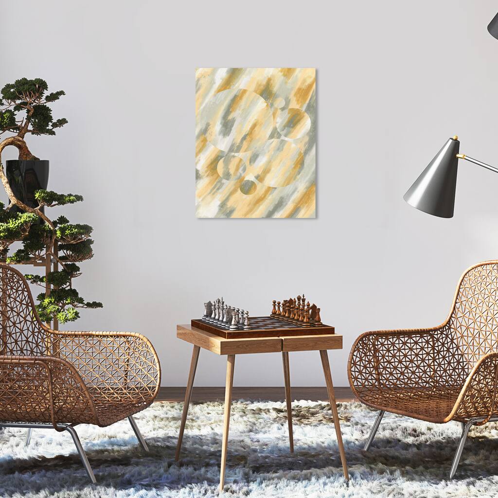 Wynwood Studio Canvas Abstract Planetarium Version Gray Modern & Contemporary Wall Art Canvas Print