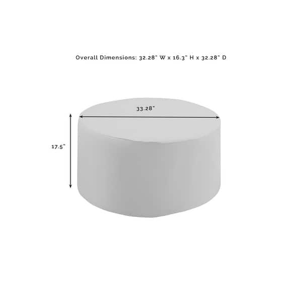 Crosley Catalina Round Outdoor Coffee Table Furniture Cover - 32.29 "W x 32.29 "D x 16.33 "H