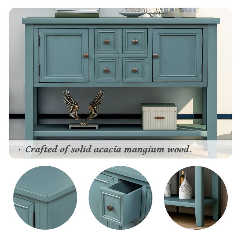 Buffet Table, Sideboard Table with Bottom Shelf, Console Table Dining Room Server, Buffet Cabinet Entry Sofa Table