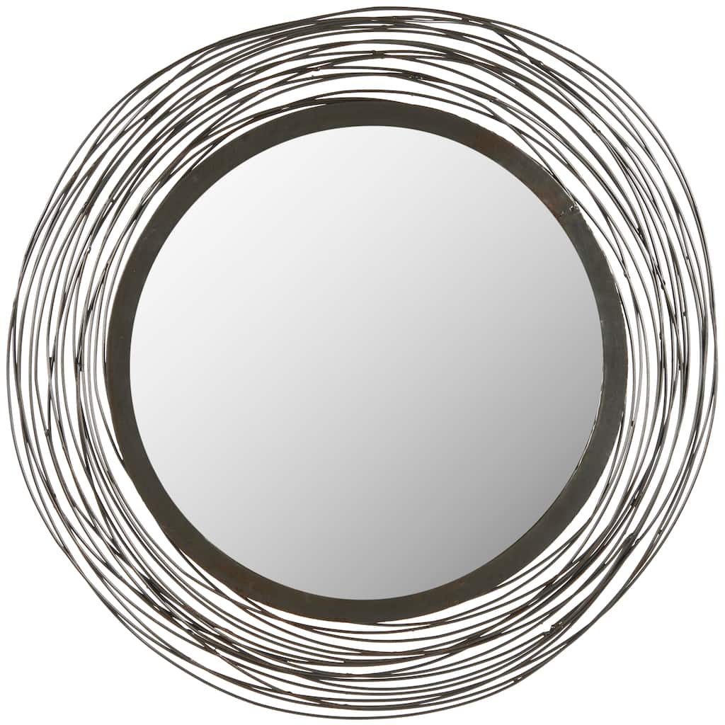 SAFAVIEH Kikue Industrial 21-inch Round Decorative Mirror - 21" x 0.8" x 21" - 21Wx1Dx21H