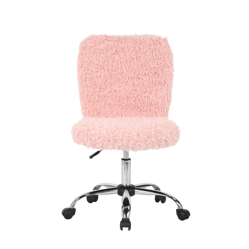 Porthos Home Alva Swivel Office Chair, Shaggy Fabric Upholstery
