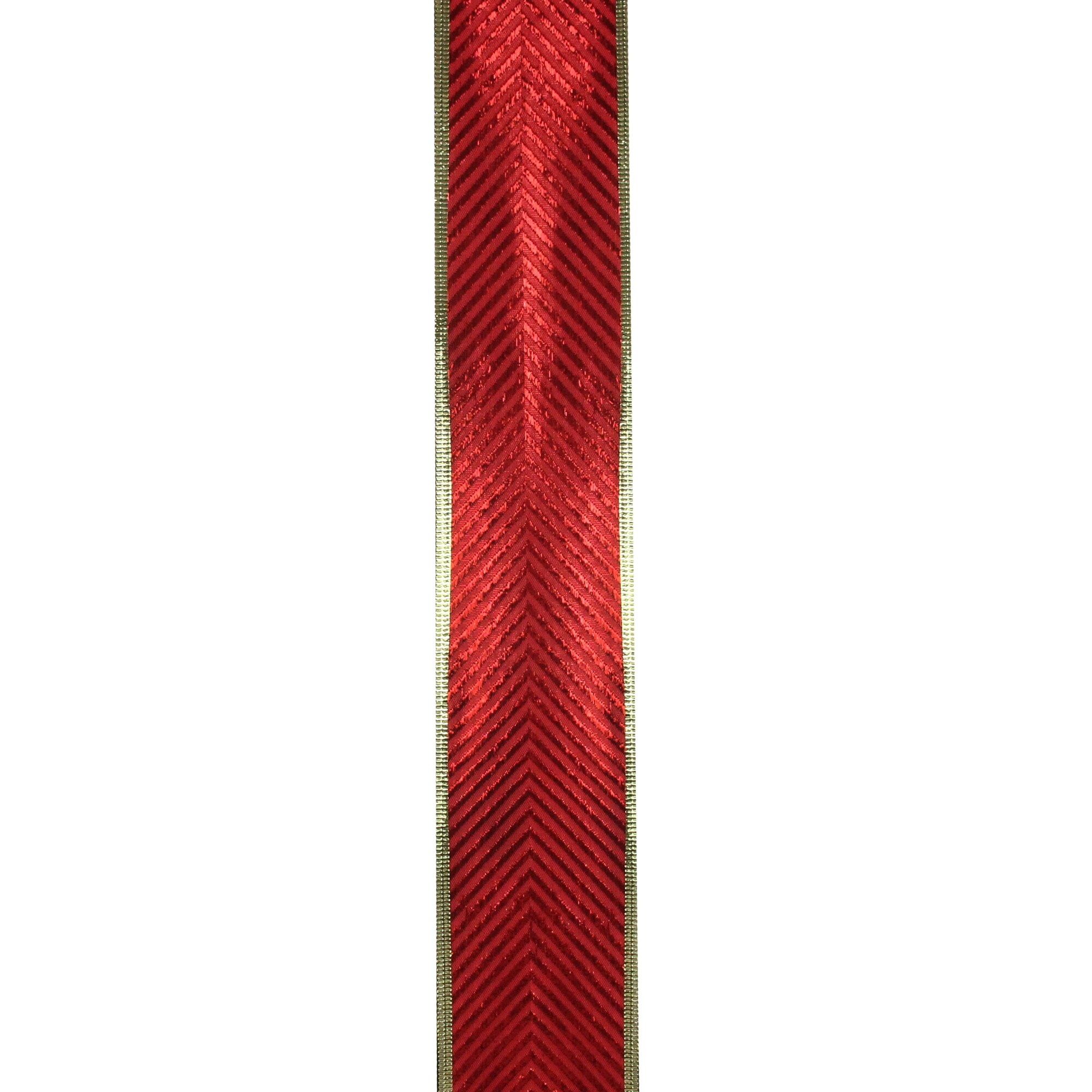 Shiny Red Gold Striped Wired Christmas Craft Ribbon 2 5 X 10 Yd Overstock 17982991