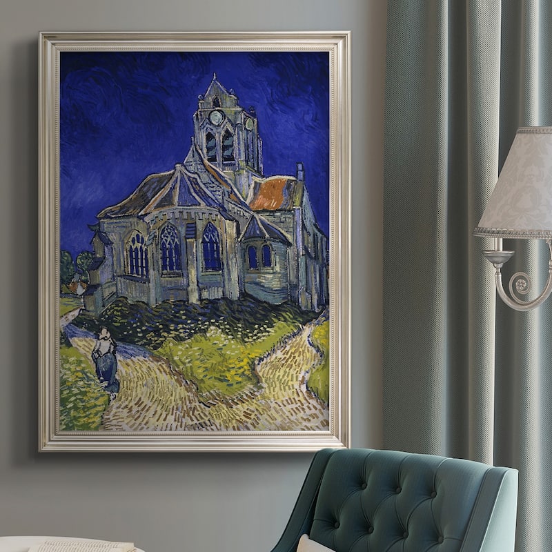 the church at auvers  Premium Framed Canvas- Ready to Hang