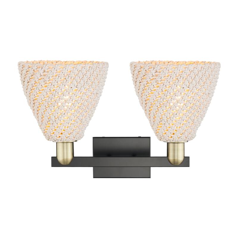 Innovations Lighting Downtown Urban - Natural Ballston Dome - 2 Light 16" Bath Vanity Light