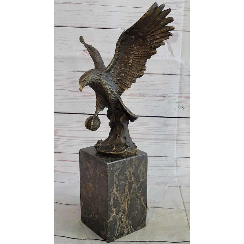 Hand Made American Bald Eagle By Milo Bookend Book End Museum Quality Bronze