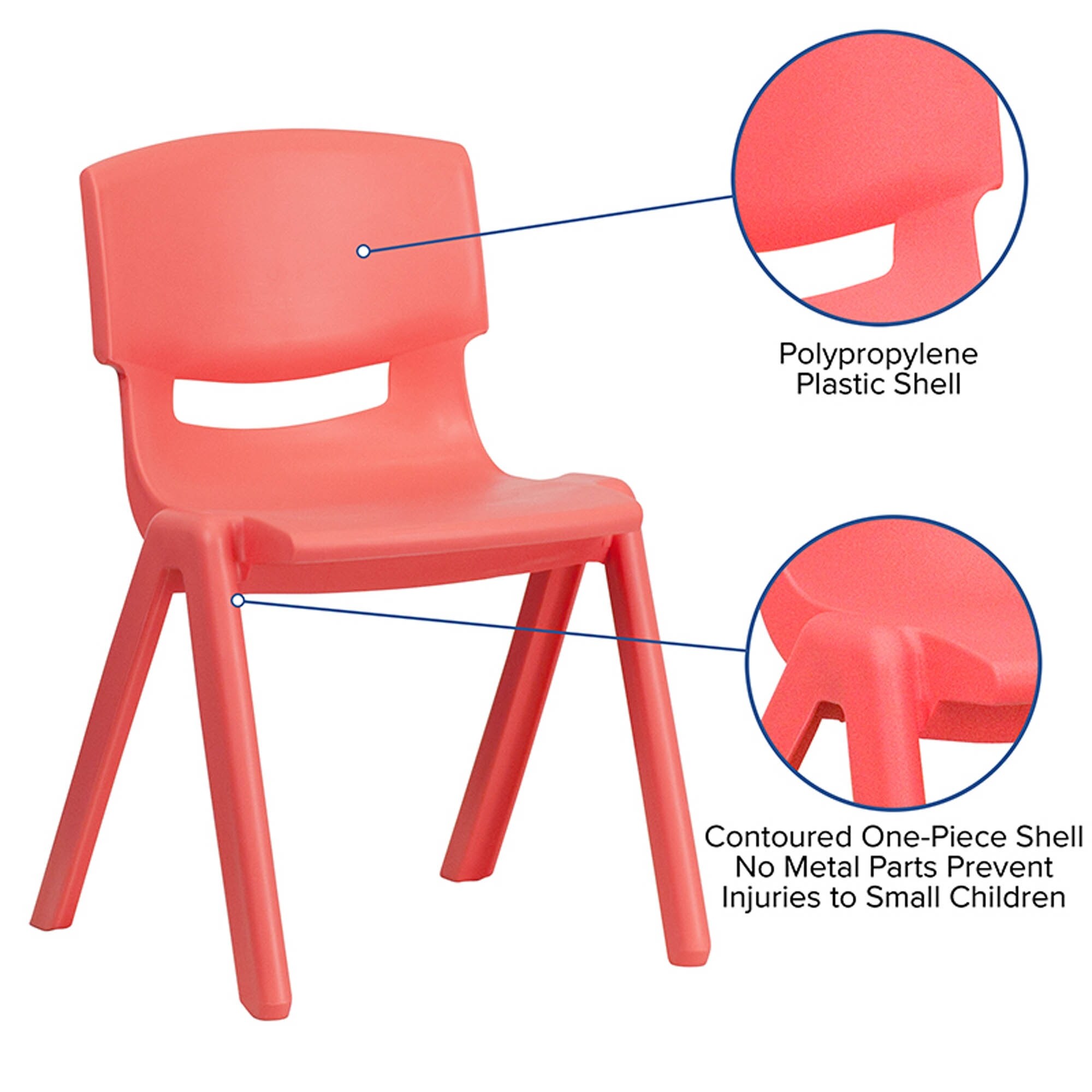 Offex Red Plastic Stackable School Chair W 13 25 Seat Height 2 Pack 15 75 L X 14 5 W X 23 25 H Overstock
