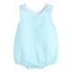 preview thumbnail 1 of 2, Classic Turquoise Seersucker Bubble Romper