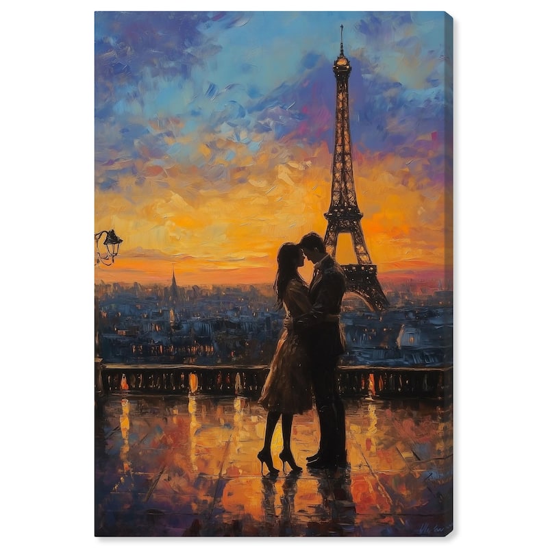 Eiffel Tower Romance Canvas by Art Remedy, Gallery Wrapped - 24" x 36"