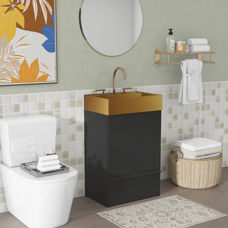 20"Bathroom Vanity with Stainless Steel Sink