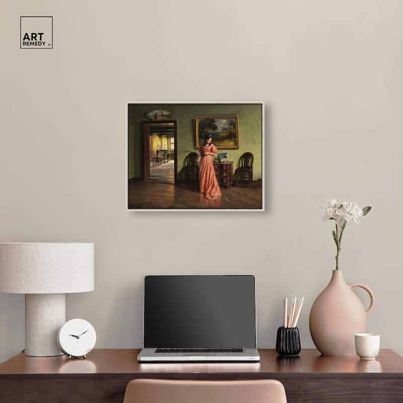 Woman and the Necklace Canvas by Art Remedy