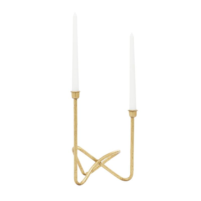 CosmoLiving by Cosmopolitan Gold Metal Candelabra