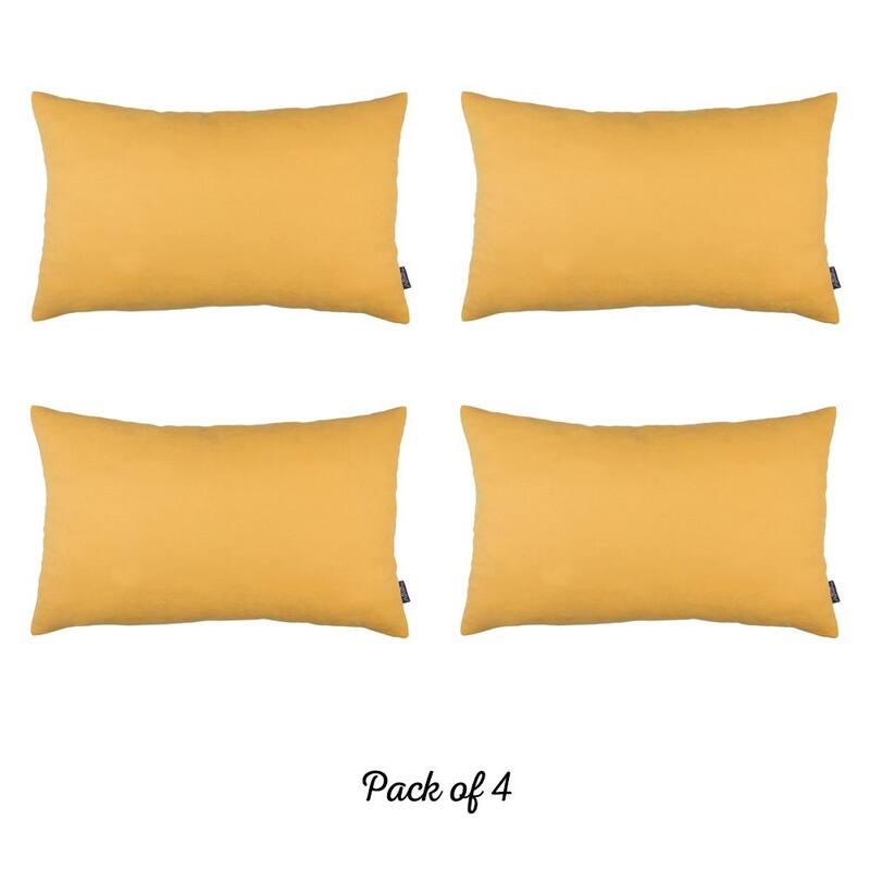 Solid-color Decorative Lumbar Throw Pillow Covers (Set of 4)