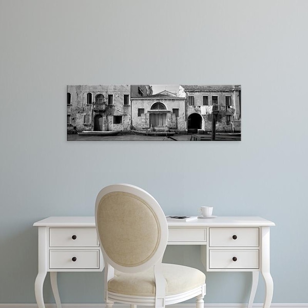 Easy Art Prints Panoramic Images's 'Boats in a canal, Grand Canal, Rio Della Pieta, Venice, Italy' Premium Canvas Art