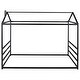 preview thumbnail 8 of 22, Queen Size House Shape Platform Bed, Modern Floor Bed with Roof and Metal Bed Frame, No Box Spring Needed for Bedroom