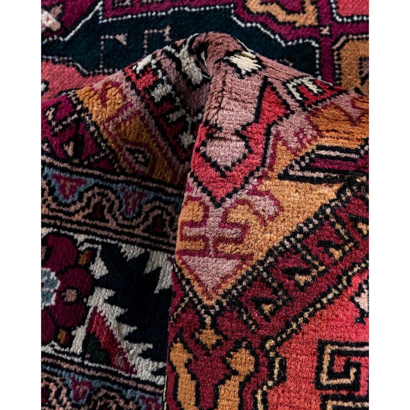 Overdyed, One-of-a-Kind Handmade Area Rug - Red - 4' 0" x 6' 6"