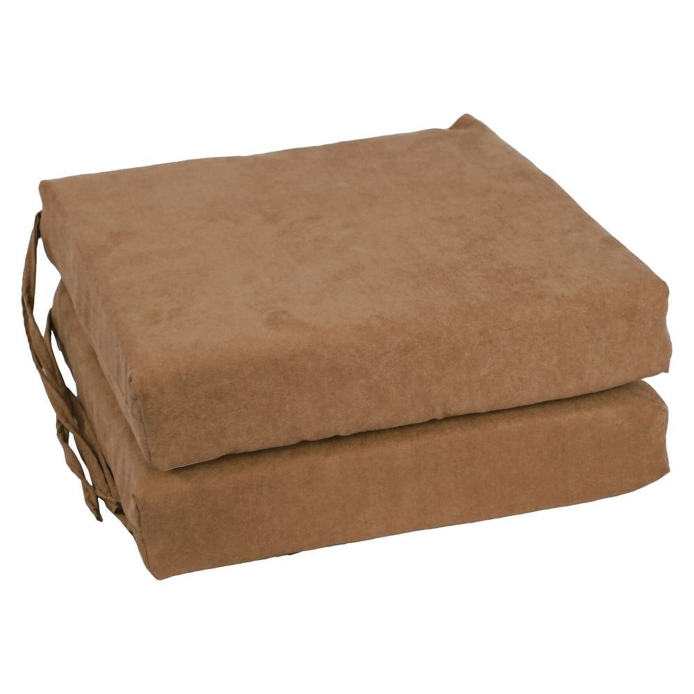 16-inch Square Indoor Microsuede Chair Cushions (Set of 2 or 4) - 16 x 16