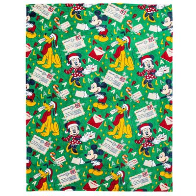 Disney Mickey Mouse Dear Santa Silk Touch Throw