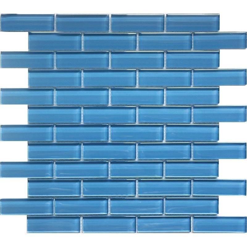 Apollo tile 12" x 12" Colorway Glossy Cerulean Blue Glass Tile (4.92 sq ft/case) - 5 Pack