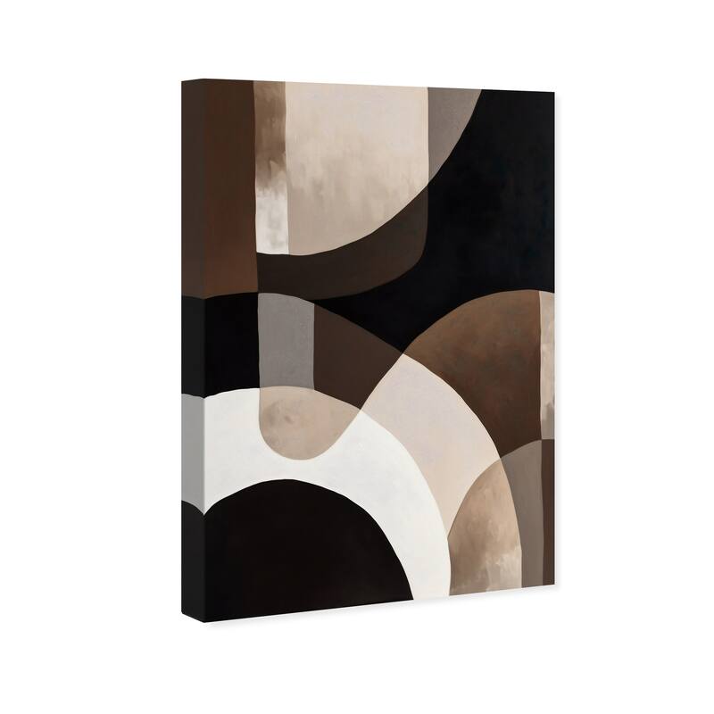 Wynwood Studio Abstract Tunnels in the Park Brown and Modern & Contemporary Wall Art Canvas Print
