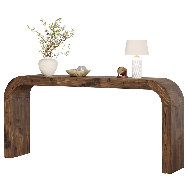 Solid Wood Console Table, 70.87-Inch Farmhouse Sofa Table