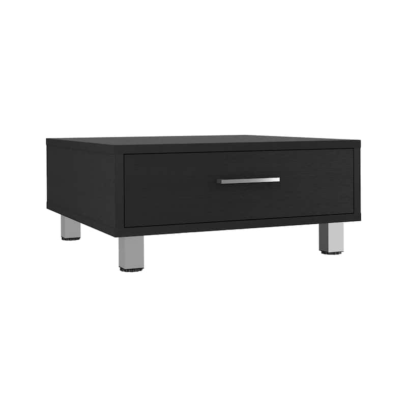 Coffee Table for Living Room, One Drawer, Black Wengue Finish