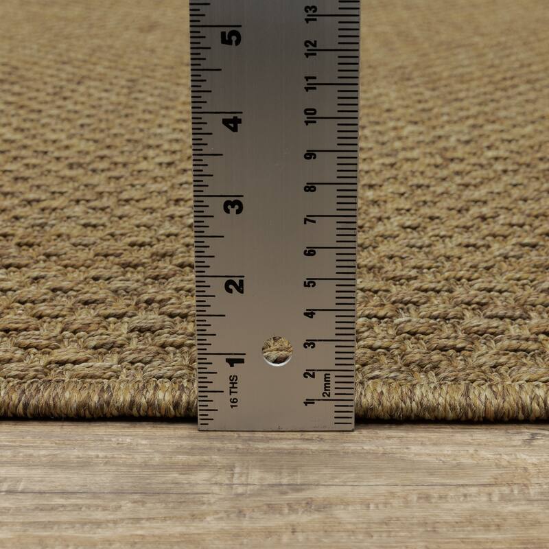 Style Haven Veranda Tonal Woven Basket Weave Indoor-Outdoor Rug