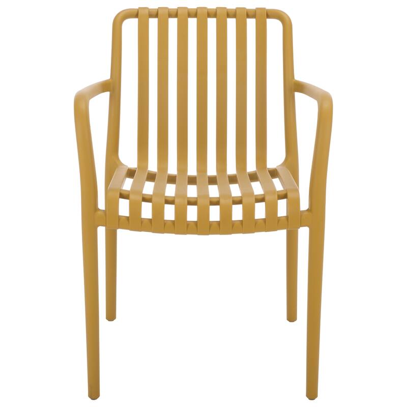 SAFAVIEH Outdoor Living Holly Stacking Dining Armchair (Set of 2) - 22"W x 22"D x 32"H