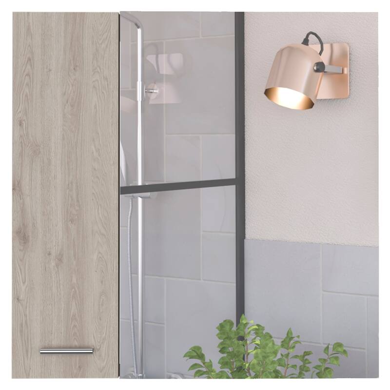 Medicine Cabinet with Four Internal Shelves and Double Doors- Space-Saving Wall-Mounted