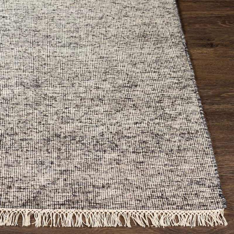 Hand-Woven Luther Solid Viscose Area Rug (9' x 12')