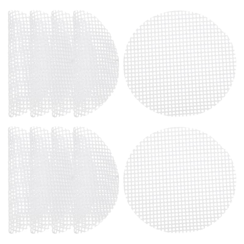 20 Pcs Reusable Round Non-Stick Steamer Liners Mesh Mat Pad, White