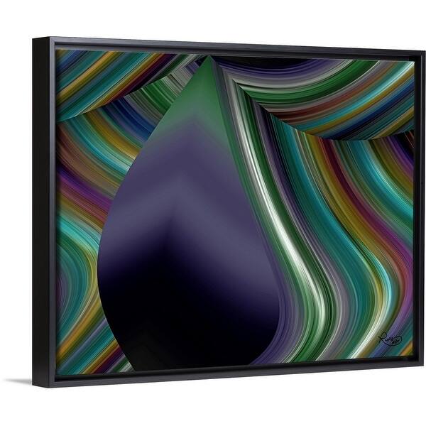 Mingled Lines Ii Black Float Frame Canvas Art Overstock 30184503