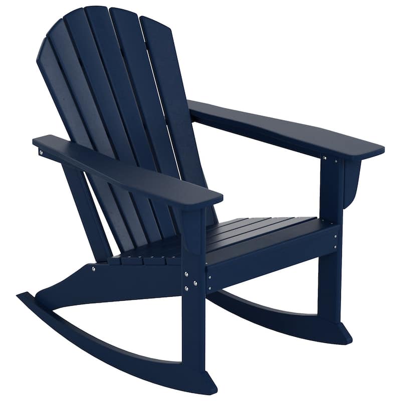 Laguna Hdpe All Weather Outdoor Patio Rocking Chair - Navy Blue