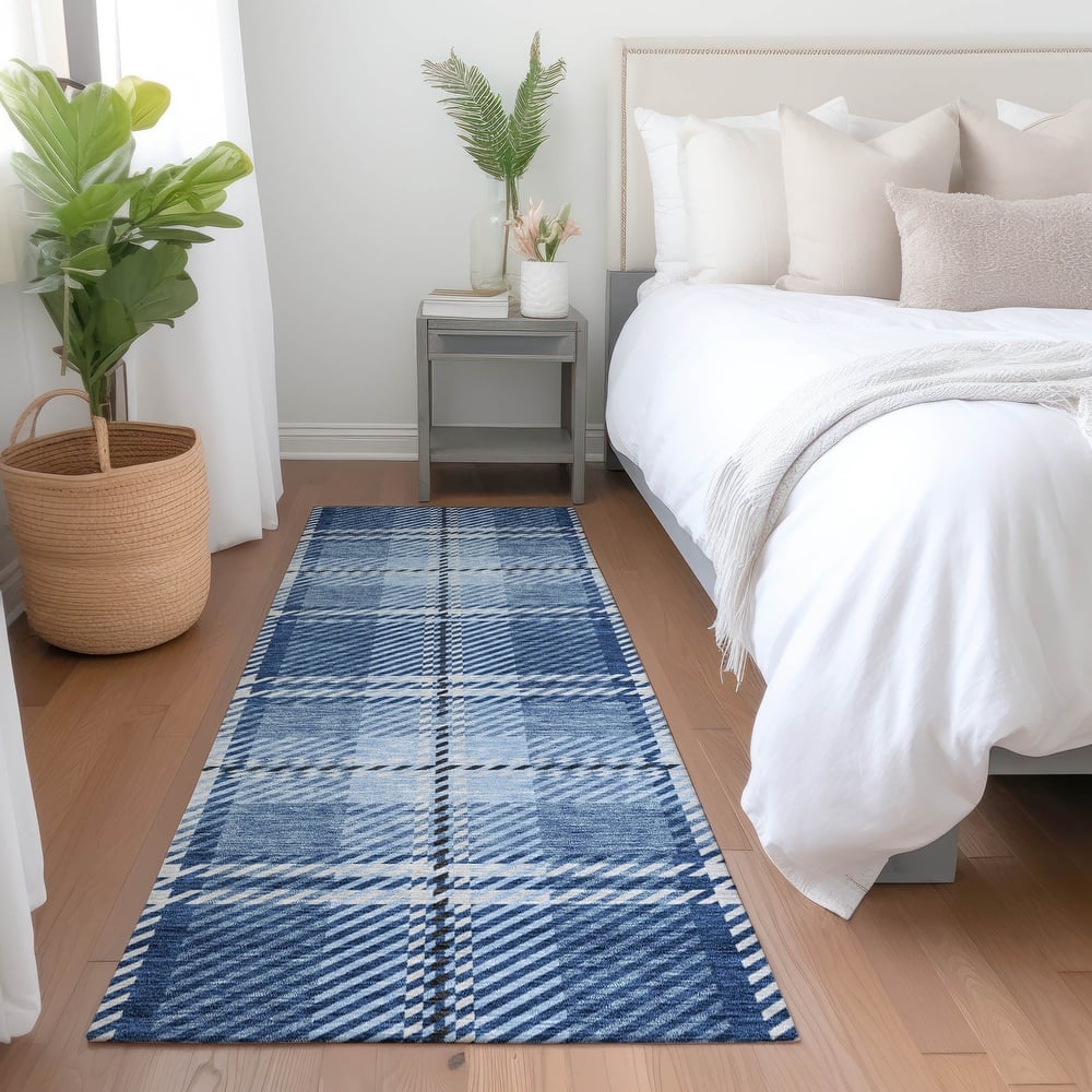 Premium Washable Super Soft Plaid Mayfield Rug