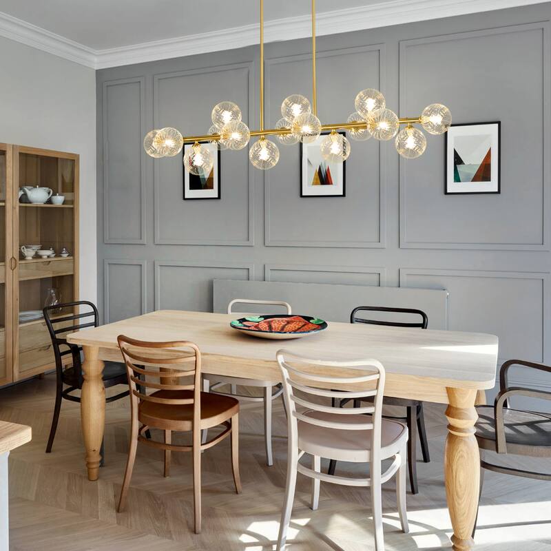 16-Light Sputnik Linear Chandeliers Globe Chandelier For Dining Room