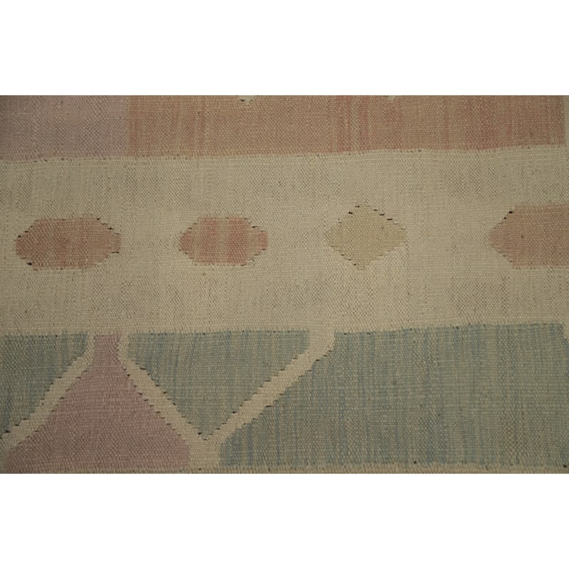 Hand Woven Oriental 100% Wool Carpet Southwestern Tribal Multi-Colored Kilim Area Rug - 11' 11'' X 8' 11''