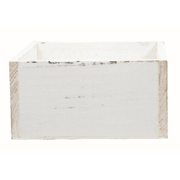 Distressed White Wooden Box Bed Bath & Beyond 36880495