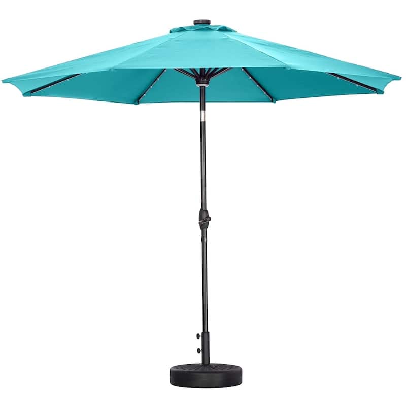 Ainfox 10ft Patio Umbrella with Lights Outdoor Solar Umbrella