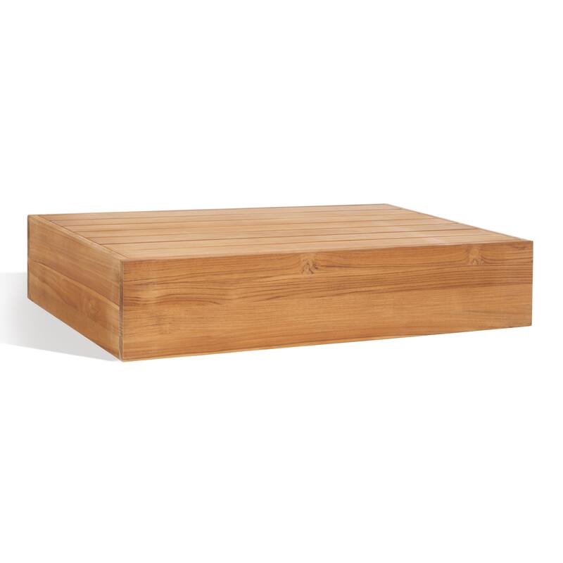 SAFAVIEH Couture Clella Brazilian Teak Coffee Table - 40 In. W x 24 In. D x 8 In. H - 40Wx24Dx8H
