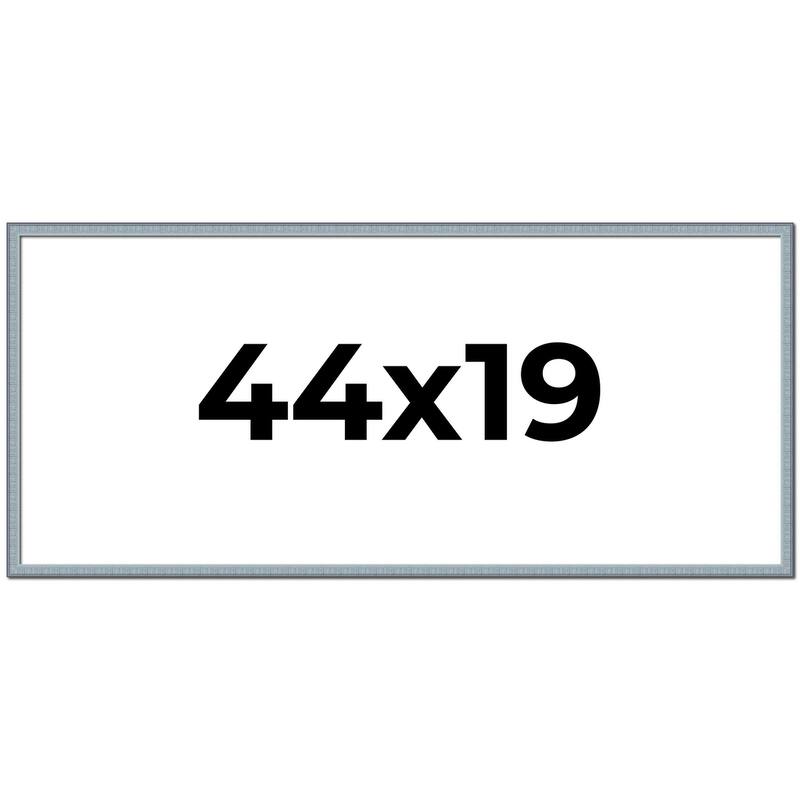 44x19 Frame Rustic Sky Blue Solid Wood Picture Frame | 0.75 Inch