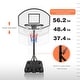 preview thumbnail 5 of 6, Portable 3.1ft to 4.7ft Height-Adjustable Poolside and Swimming Pool Basketball Hoop for Kids