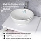 preview thumbnail 21 of 146, 72" Bathroom Vanity Set Glass Ceramic Vessel Sink Side Cabinet Combo