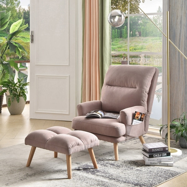 Chair with slide under ottoman deals