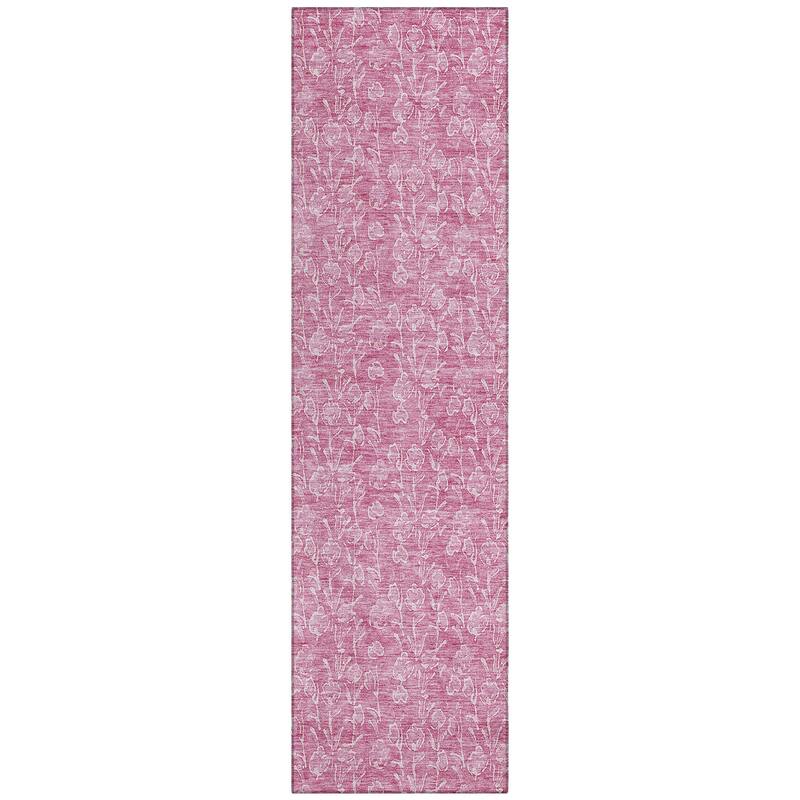 Machine Washable Indoor/ Outdoor Chantille Modern Floral Impressions Rug